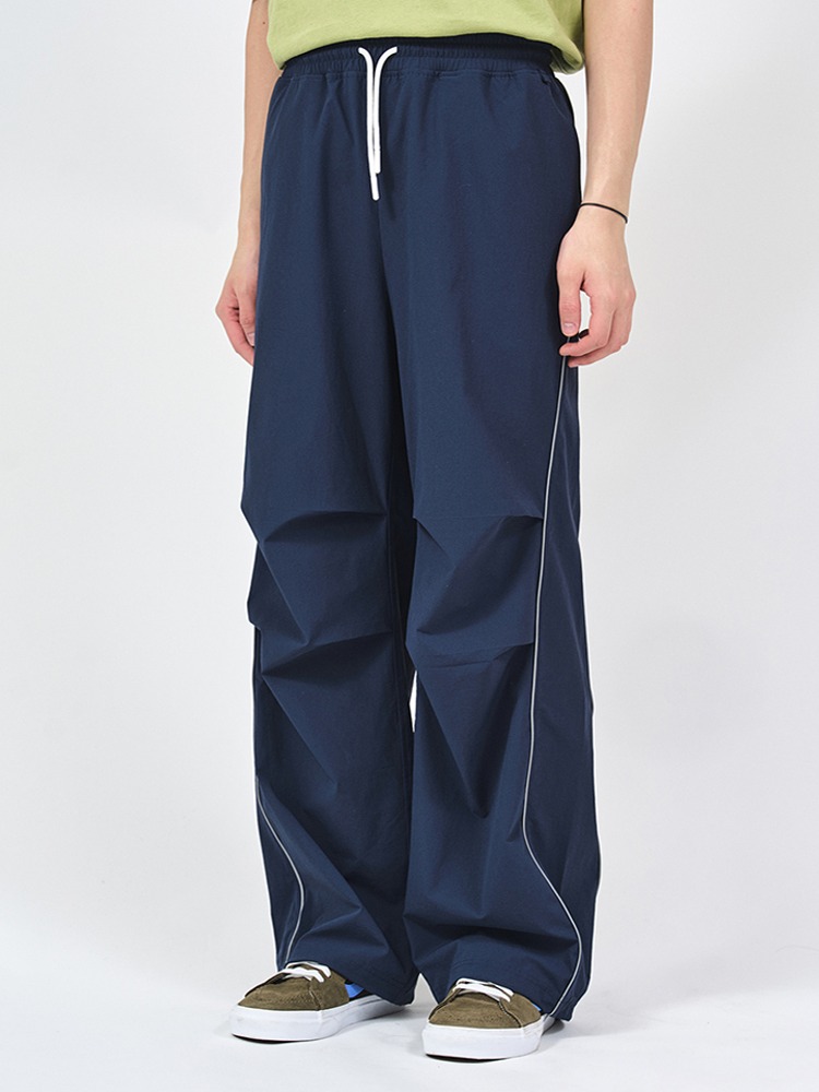 TMAKER, 티메이커 RIBSTOP CURVED PIPING TRACK PANTS NV