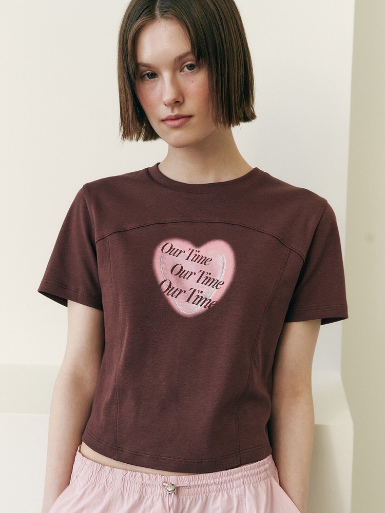 TMAKER, 티메이커 OUR HEART PAINTING CROP T-SHIRTS BR